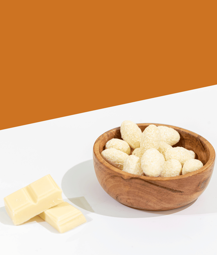 Amandes enrobées au Chocolat Blanc & Pétales de Coco 200g