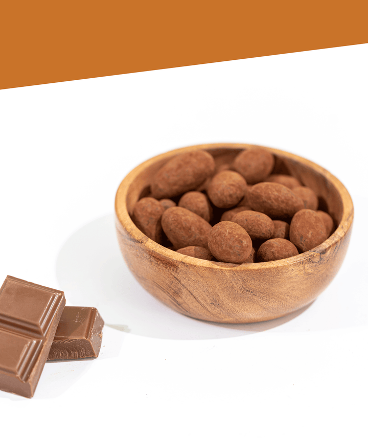 Amandes au Chocolat au Lait & Poudre de Cacao 200g