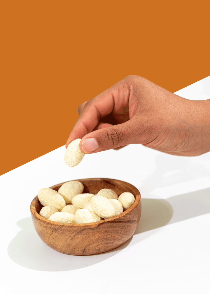 Amandes enrobées au Chocolat Blanc & Pétales de Coco 200g