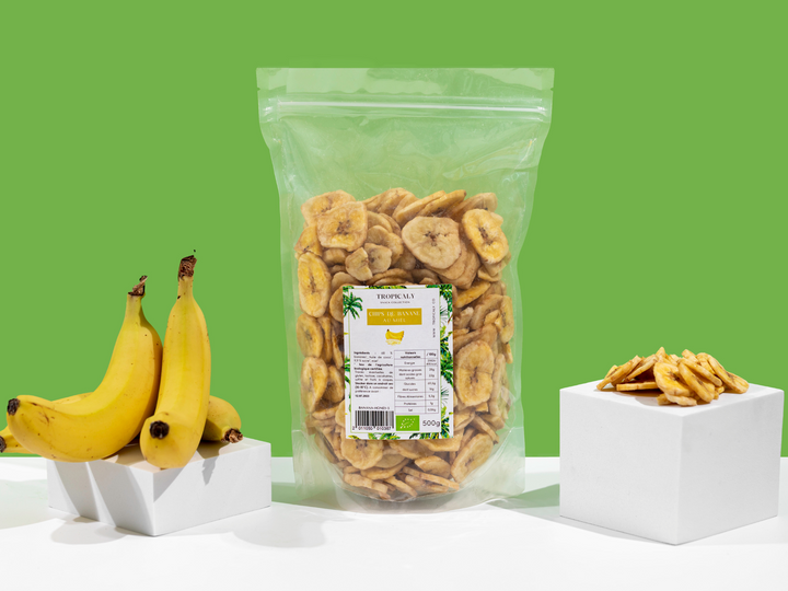 Chips de Banane croquantes Bio au Miel 200g
