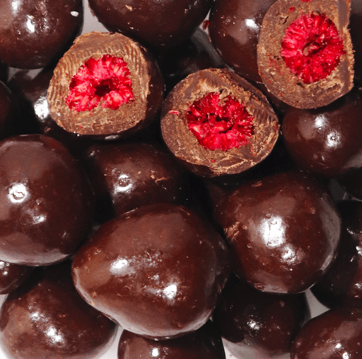 Framboises enrobées de Chocolat Noir 200g