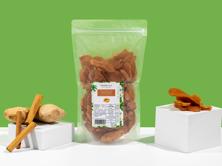 Tranches de Gingembre sucrées à la Cannelle 200g